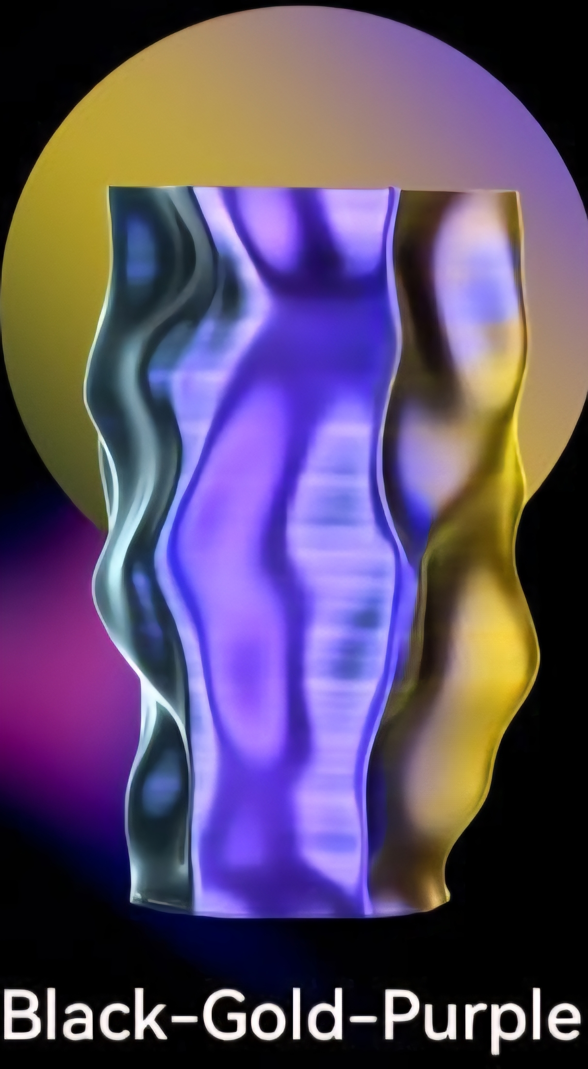 Tri-Color Black-Gold-Purple (Silk)
