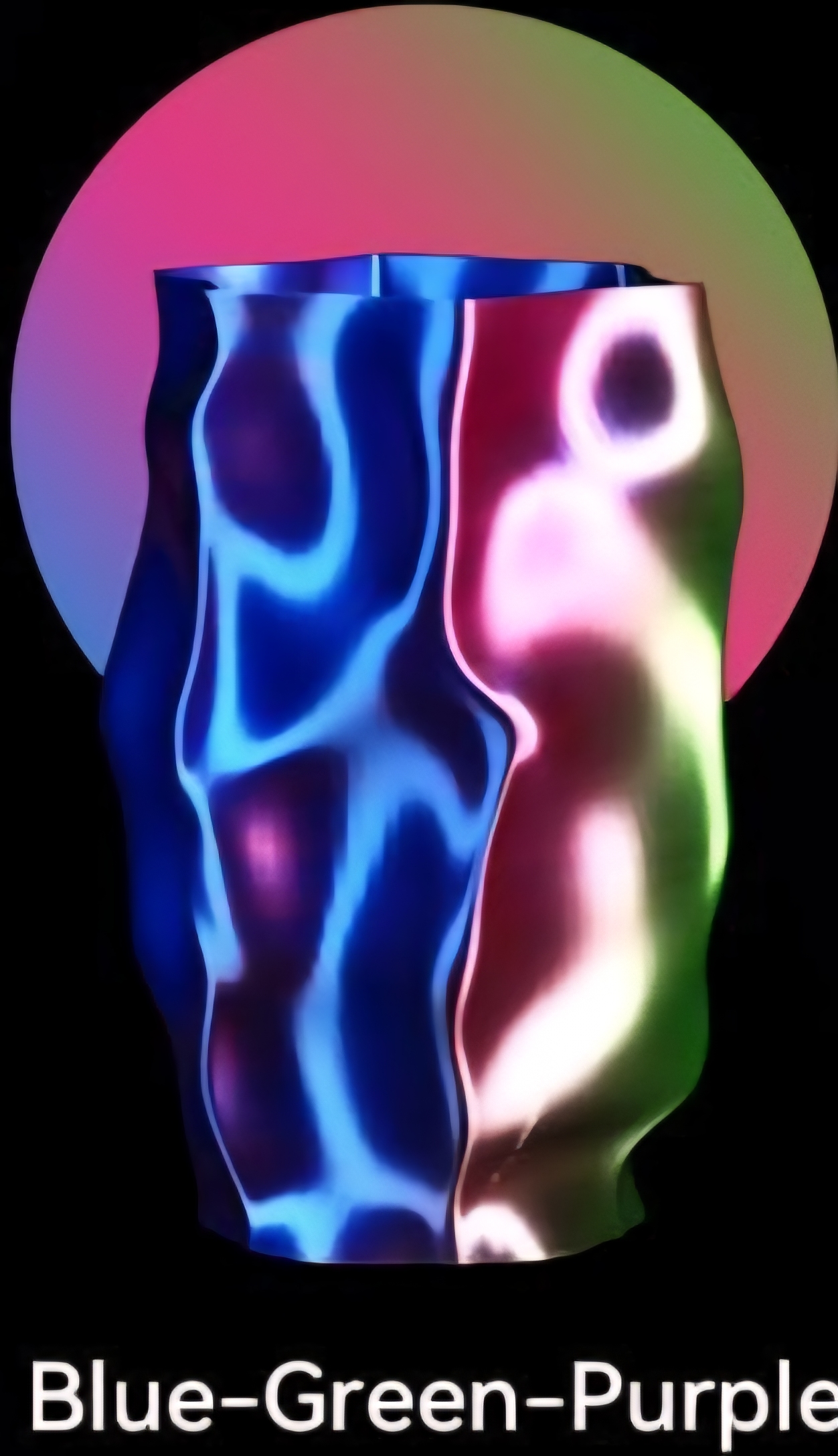 Tri-Color Blue-Green-Purple (Silk)